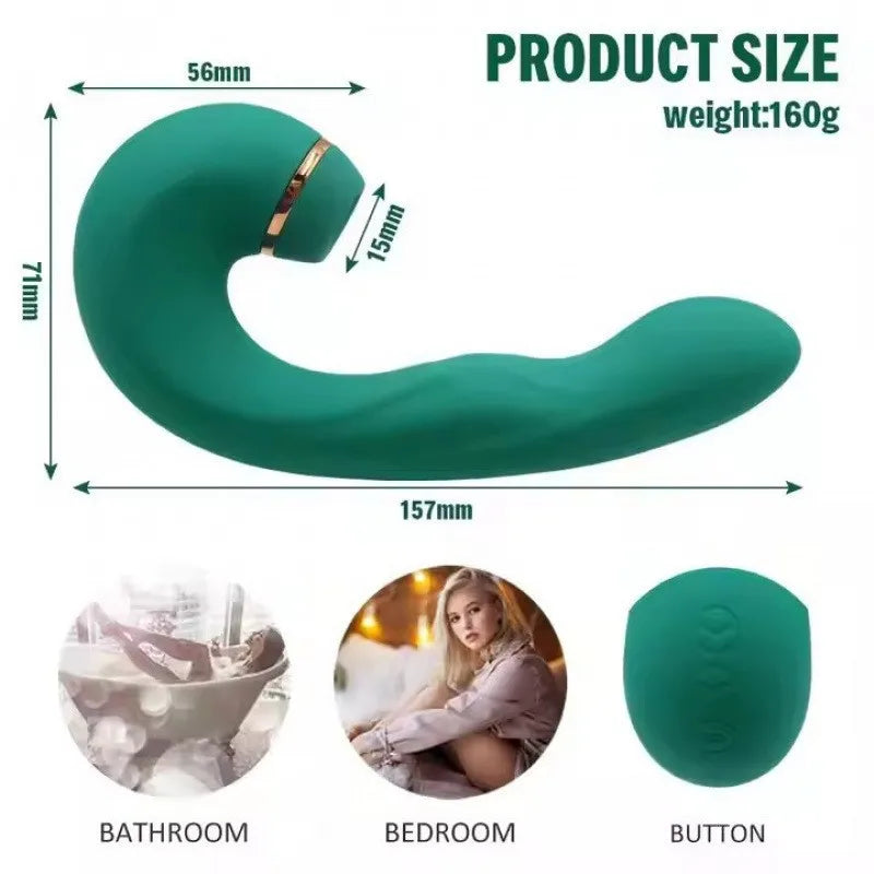 Amoura G-Spot & Clitoral Wand Vibrator, Sucking & Vibrating & Patting, Women's, Silicone – clitoral vibrator
