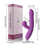 Amoura Clitoral & G-Spot Vibrator, Sucking & Telescoping, Women's, Silicone, Waterproof – g-spot vibrator