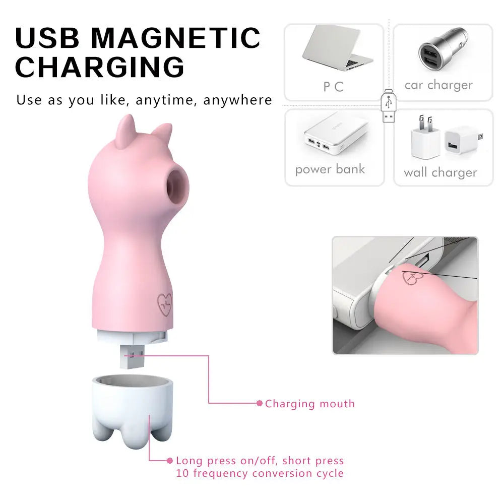 Amoura G-Spot & Clitoral Suction Vibrator, Personal Massager, Sucking & Vibrating, Women's, Medical-Grade Silicone, IPX7 Waterproof – suction vibrator
