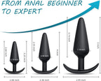Amoura Anal & Prostate Plug Kit, Three Sizes, Tapered, Medical-Grade Silicone – prostate massager