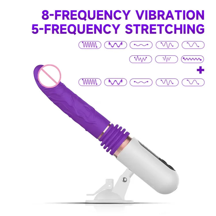 Amoura G-Spot, Vaginal & Anal Telescopic Thrusting Dildo, Women's, Silicone & ABS, Waterproof – anal vibrator