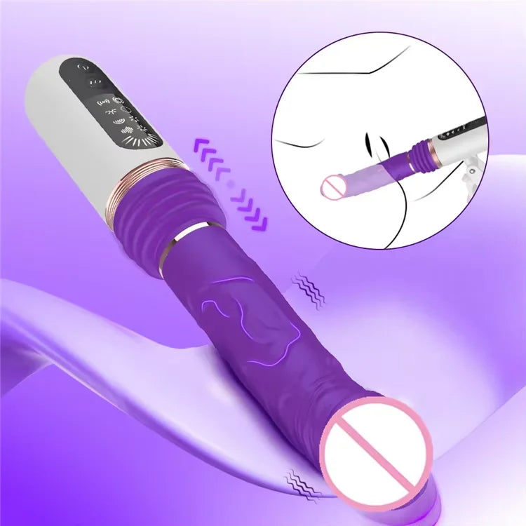 Amoura G-Spot, Vaginal & Anal Telescopic Thrusting Dildo, Women's, Silicone & ABS, Waterproof – women's pleasure toy