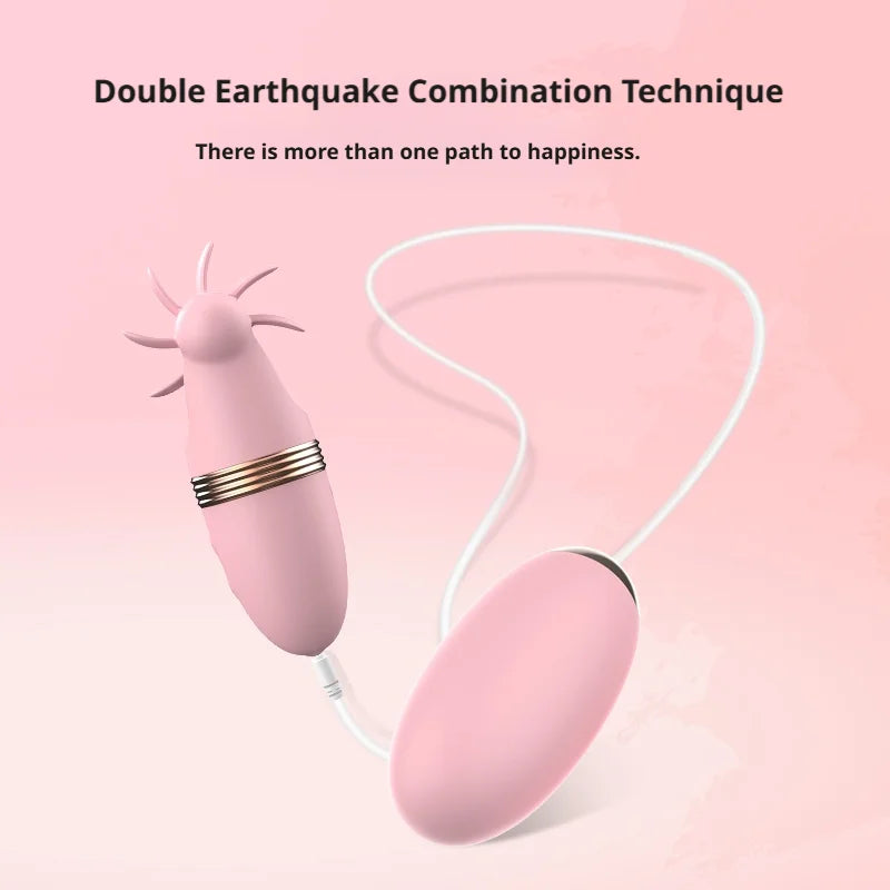 Amoura Clitoral & Vaginal Vibrator, Tongue Licking, Women's, Silicone, Waterproof – personal massager