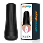 Amoura Male Masturbator Stroker, Adult Toy, Manual, TPE, Black – TPE masturbator