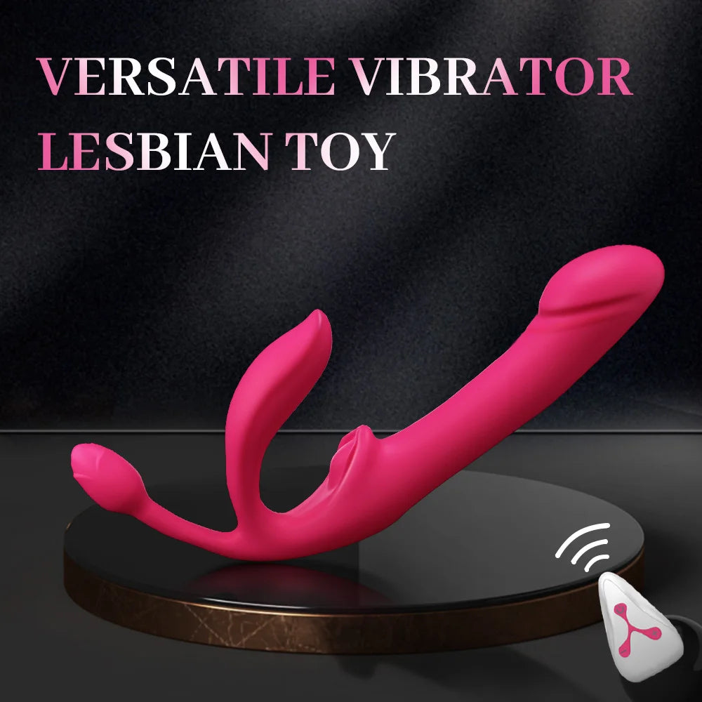 Amoura G-Spot, C-Spot & Anal Triple-Head Vibrator, Couples Massager, Vibrating & Thrusting, Remote Control, Medical-Grade Silicone, Waterproof – triple-head couples vibrator