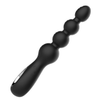 Amoura Anal Plug with Pulling Beads, Remote Control, Vibrating & Rotating, Silicone – remote control anal toy