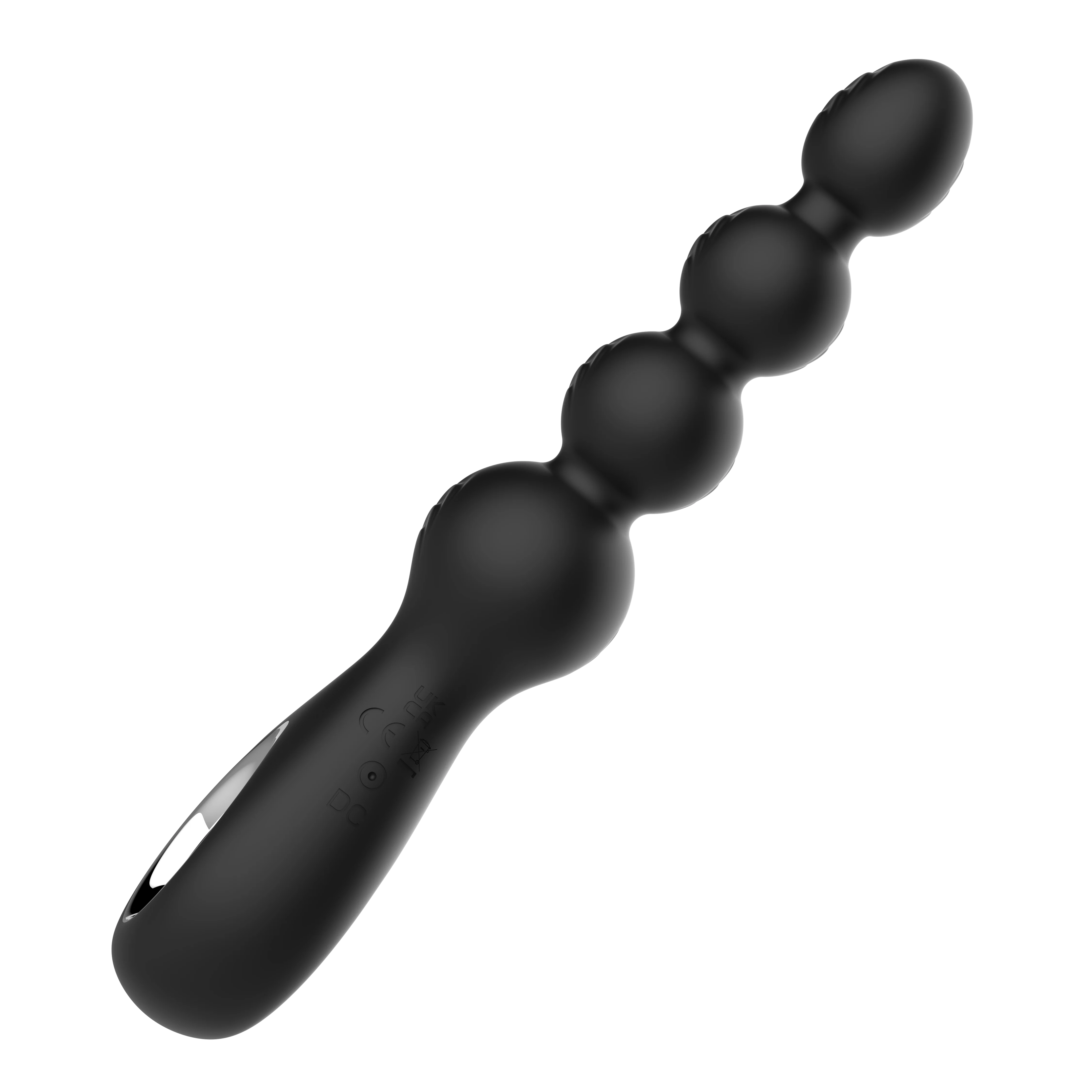 Amoura Anal Plug with Pulling Beads, Remote Control, Vibrating & Rotating, Silicone – remote control anal toy