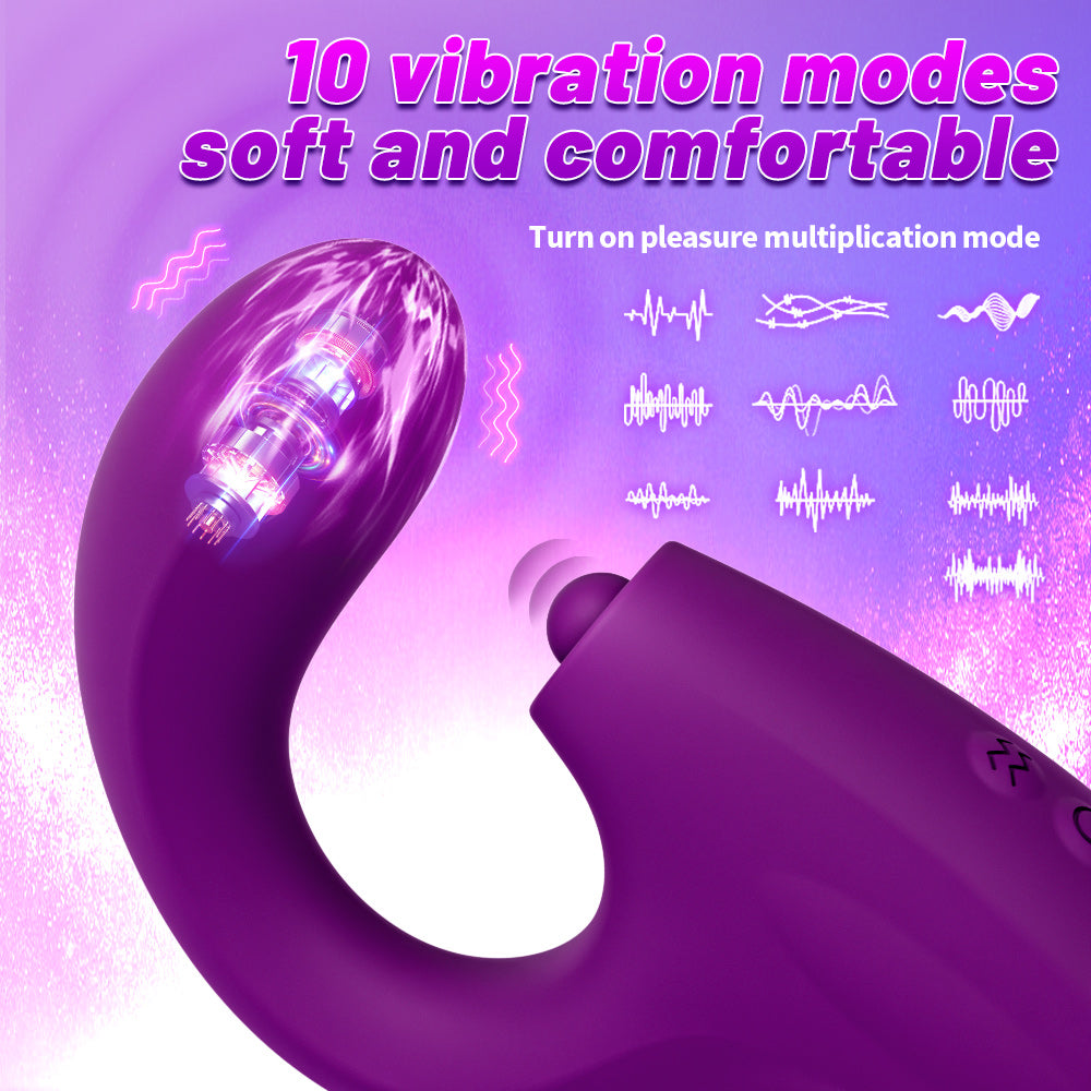Amoura Rabbit G-Spot & Clitoral Vibrator, 2-in-1, Vibrating, Women's, Silicone – waterproof vibrator
