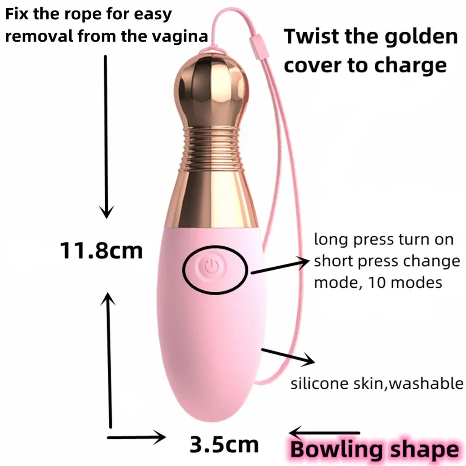 Amoura G-Spot & Clitoral Bullet Vibrator, Personal Massager, 10-Speed Vibrating, Women's, Manual Control, Waterproof – waterproof vibrator