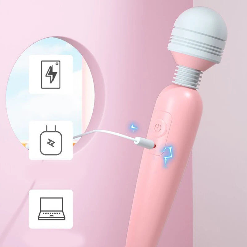 Amoura Clitoral & Vaginal Vibrator, Personal Massager, Multi-Speed Vibrating, Women's, Silicone, Waterproof – massage stick