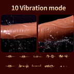 Amoura Vaginal Rotating & Vibrating Dildo, Remote Control, TPE – dual-action massager