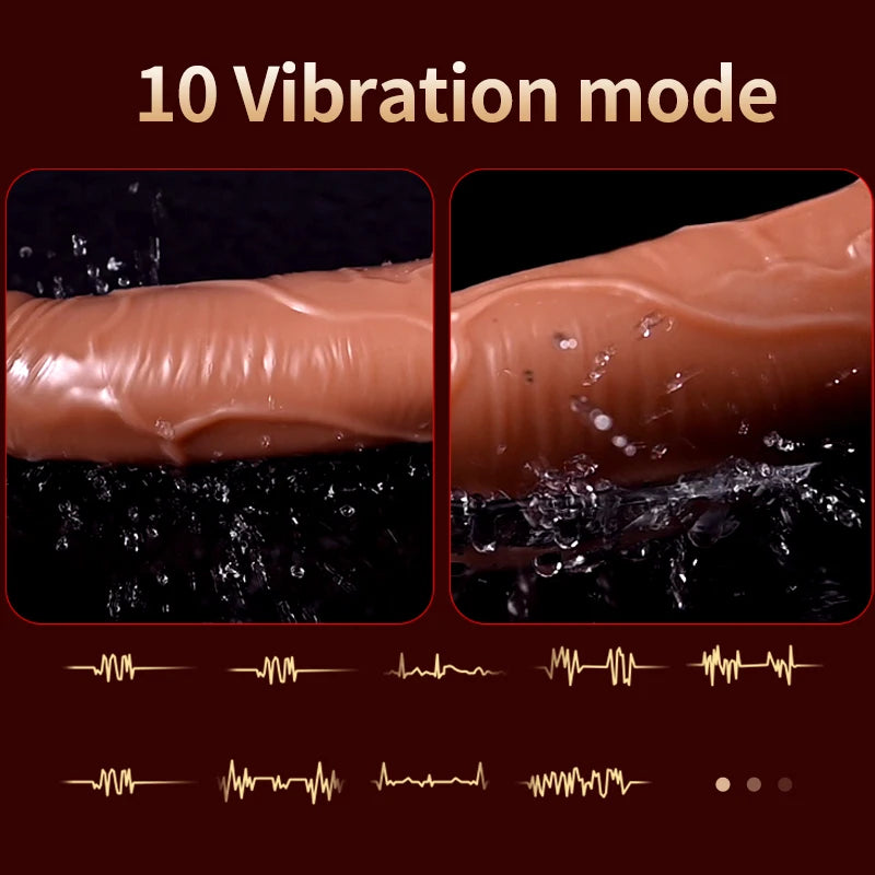 Amoura Vaginal Rotating & Vibrating Dildo, Remote Control, TPE – dual-action massager
