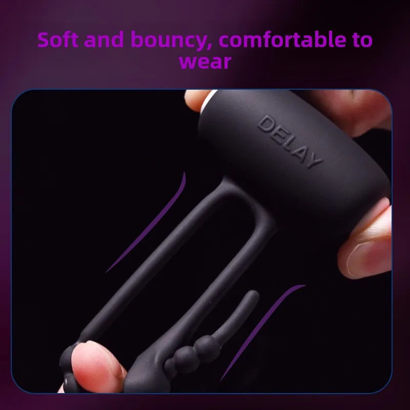 Amoura Male Cock Ring, Vibrating, Men's, Couples, Remote Control, Silicone, Waterproof – Cock Ring