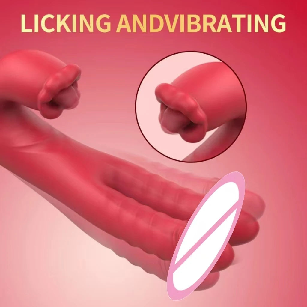 Amoura Clitoral & Vaginal Vibrator, Tongue-Licking Suction, Women's, Silicone, Waterproof IPX6 – waterproof vibrator