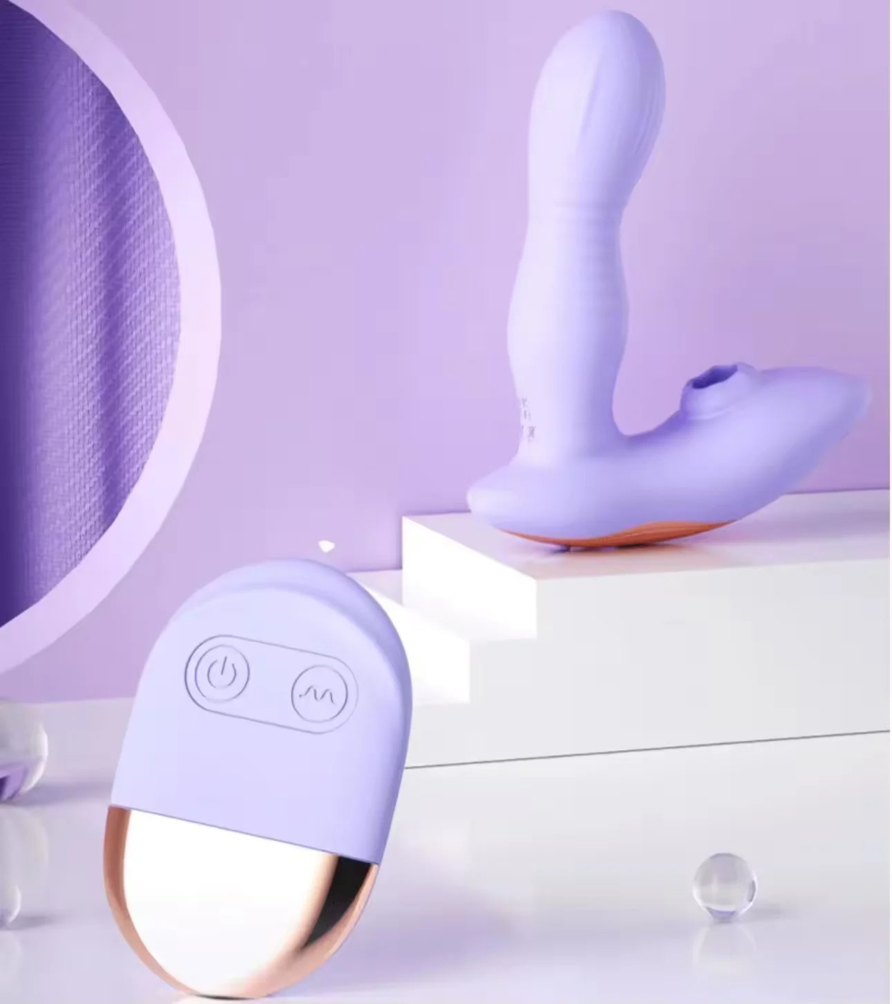 Amoura Clitoral Wearable Vibrator, Suction & Vibrating, Women's, Remote Control, Silicone, Waterproof – hands-free clitoral vibrator
