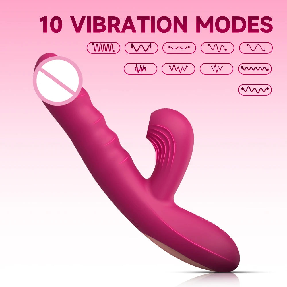 Amoura Clitoral & G-Spot Vibrator, Sucking & Telescoping, Women's, Silicone, Waterproof – waterproof vibrator