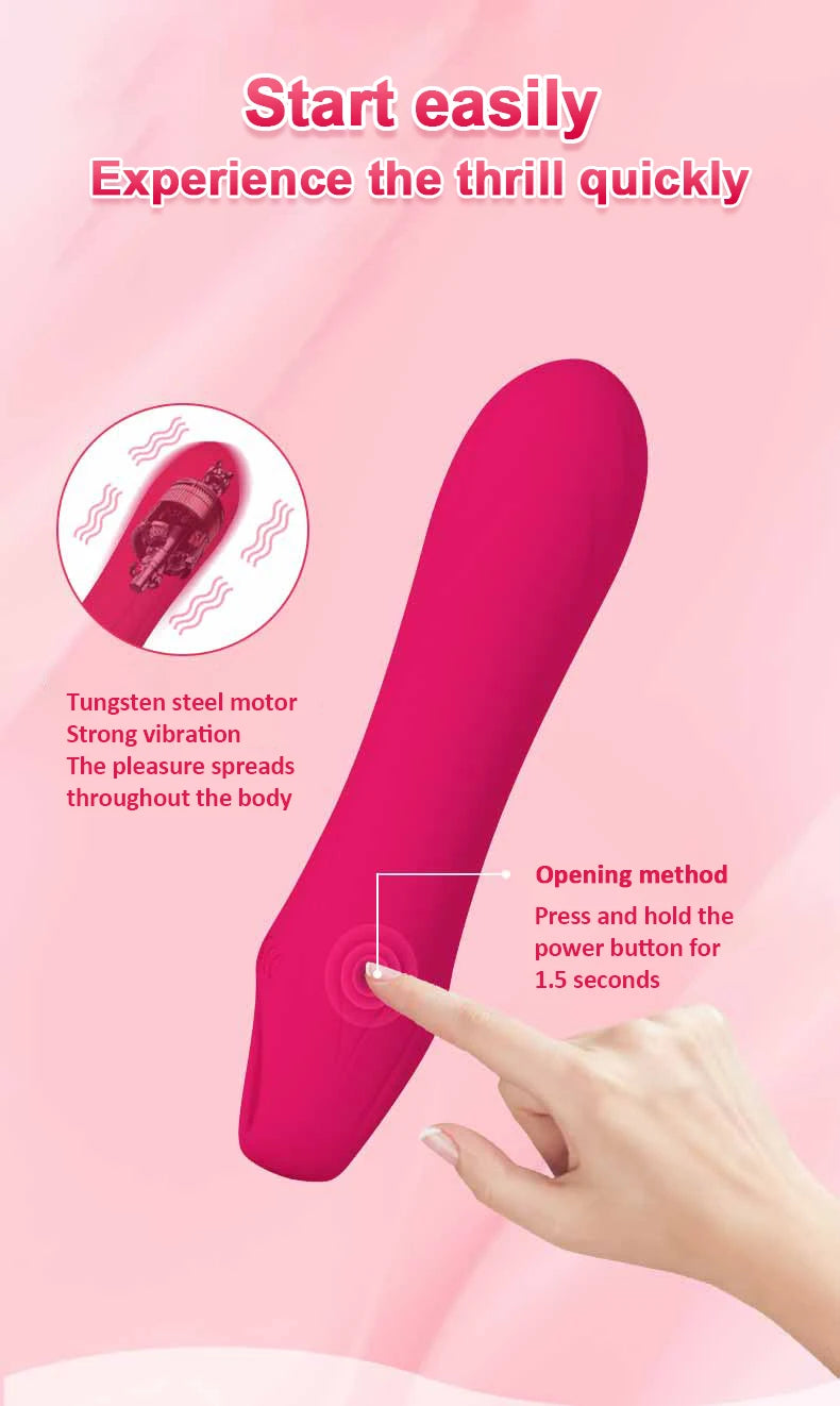 Amoura Vaginal & G-Spot Wand Vibrator, 2-in-1 Massager Set, Vibrating & Tapping, Women's, Silicone – 2-in-1 Vibrator