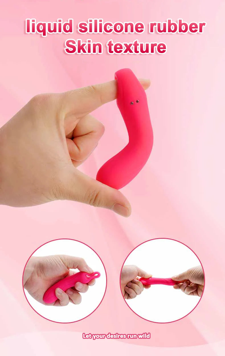Amoura Vaginal & G-Spot Wand Vibrator, 2-in-1 Massager Set, Vibrating & Tapping, Women's, Silicone – Dual Function Vibrator