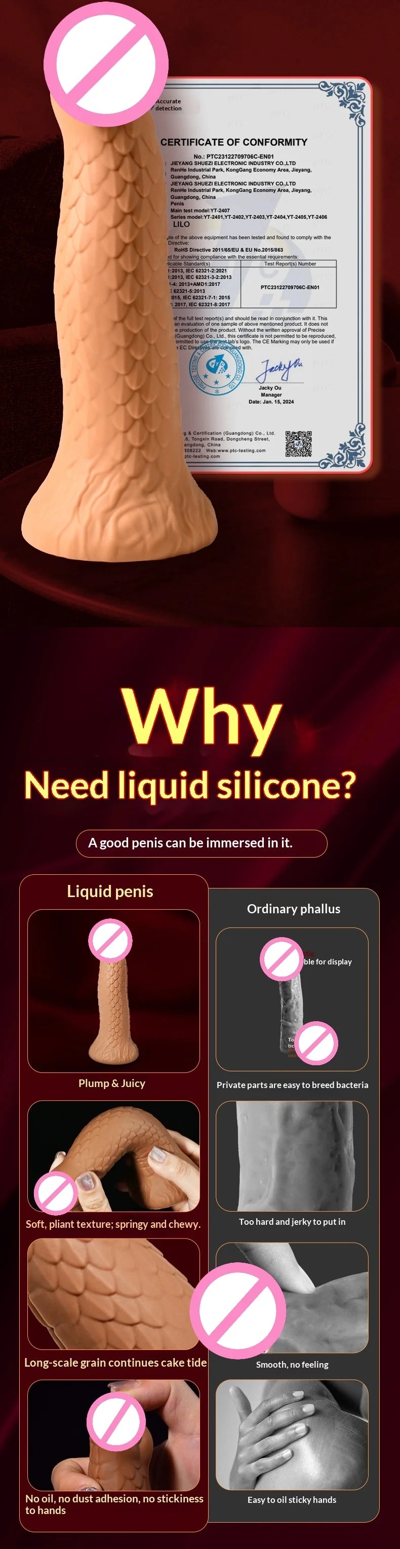 Amoura Realistic Dildo, Vibrating, Women's, Liquid Silicone, Waterproof – Suction Cup Dildo