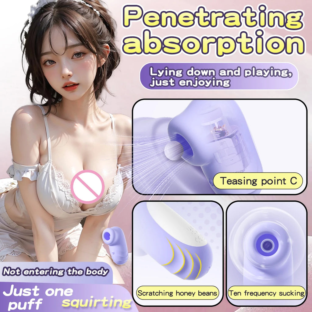 Amoura Clitoral Suction Vibrator, 10-Mode, Women's, Silicone – silicone clitoral vibrator