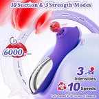Amoura Clitoral & Nipple Suction Vibrator, Personal Massager, 10-Mode Sucking & Vibrating, Women's, Manual, Silicone & ABS, Waterproof – 10 frequency vibrator