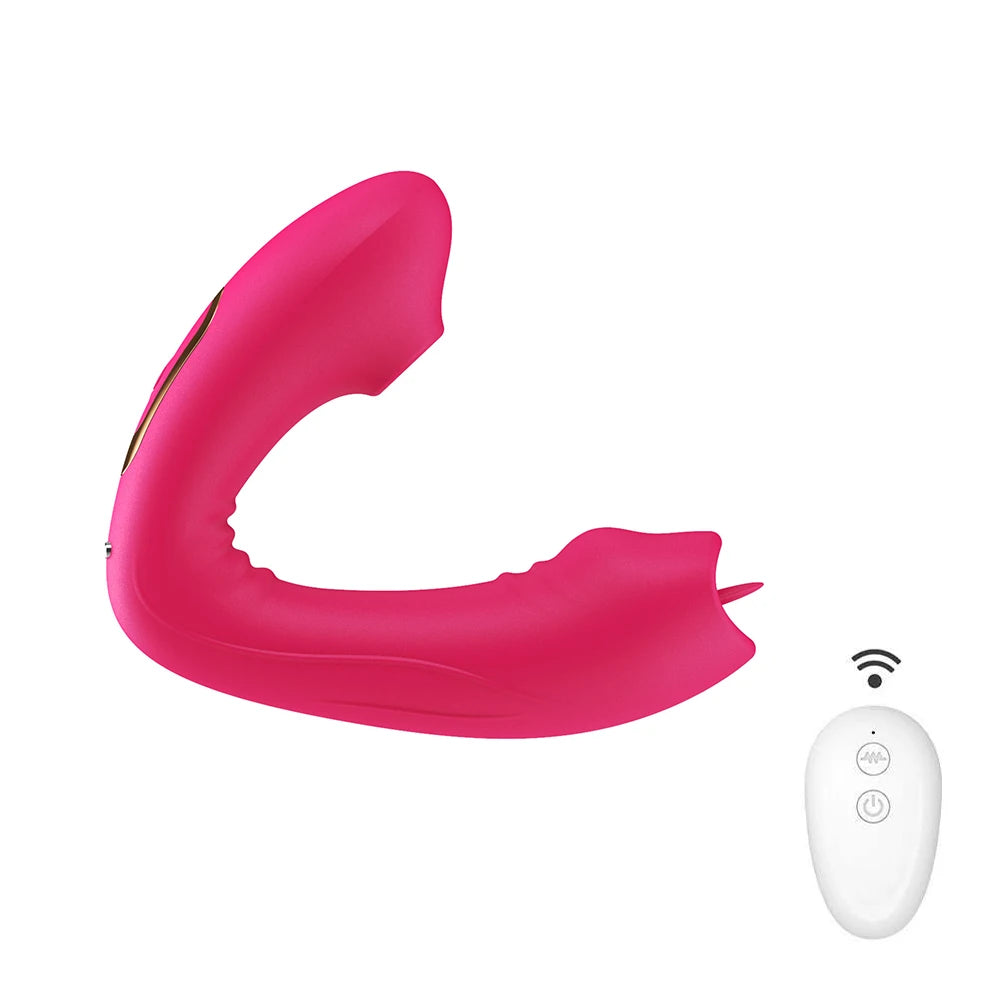 Amoura Clitoral & G-Spot Wearable Vibrator, Personal Massager, Vibrating & Suction, Women's, Remote Control, Medical-Grade Silicone, Waterproof – waterproof wearable toy