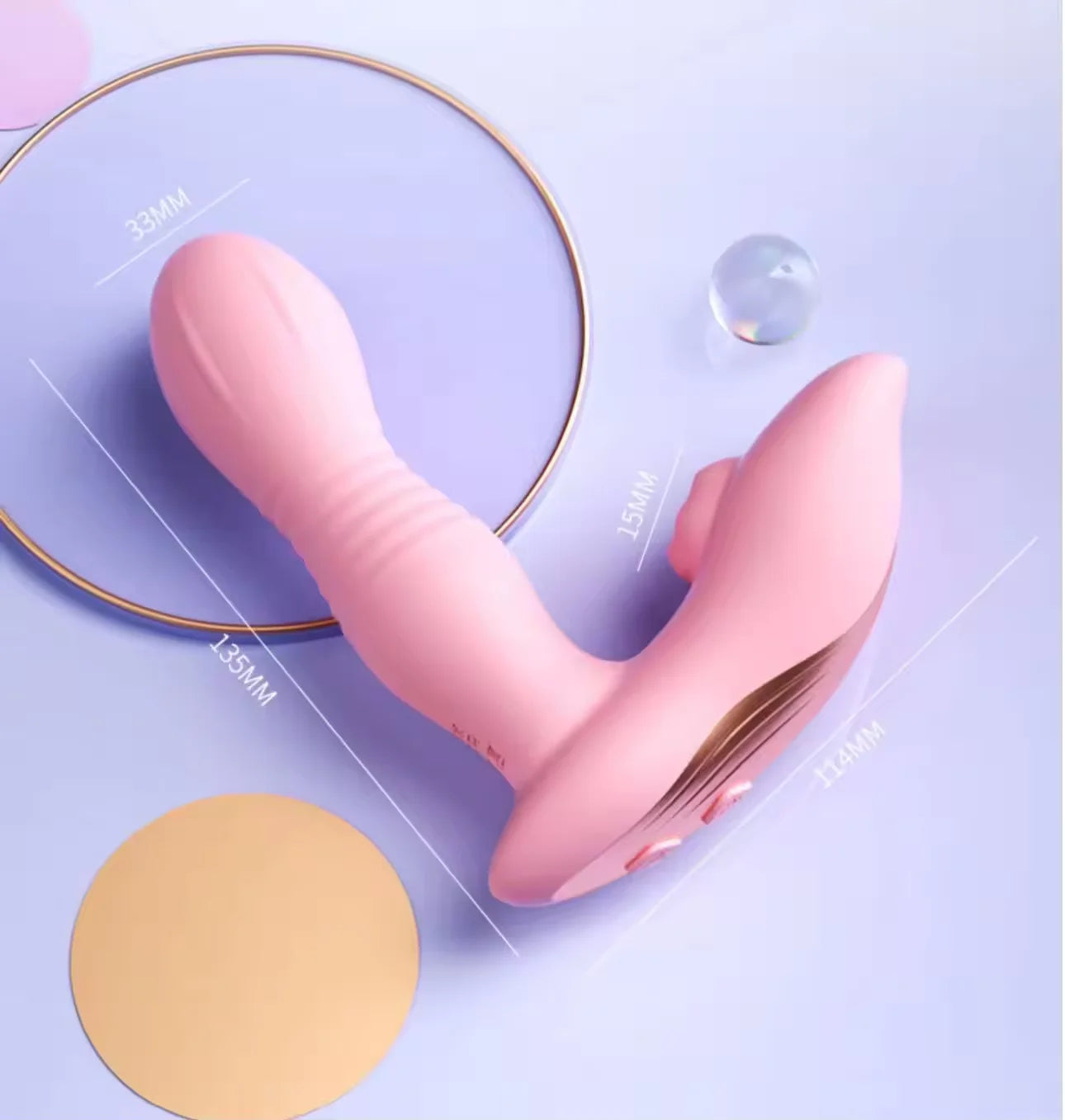 Amoura Clitoral Wearable Vibrator, Suction & Vibrating, Women's, Remote Control, Silicone, Waterproof – wearable vibrator